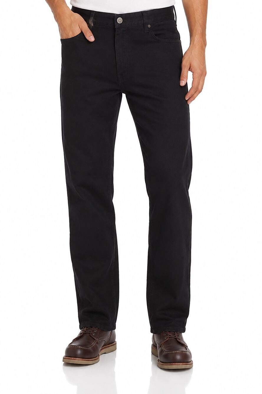 LR4505 Jachs NY Mens Black Straight Leg Jeans 38x29 Cotton 5 Pocket Casual
